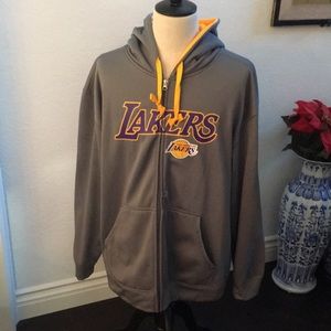 NBA Los Angeles Lakers gray zip hoodie
